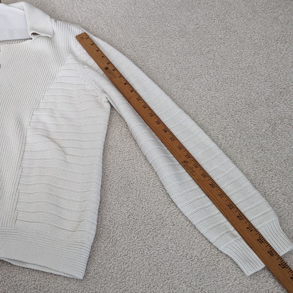 Liz Claiborne Mended XL white sweater - Picture 7 of 10